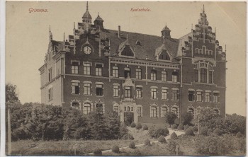 AK Grimma in Sachsen Realschule Feldpost 1917