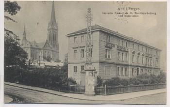 AK Aue im Erzgebirge Deutsche Fachschule für Blechbearbeitung und Installation 1921