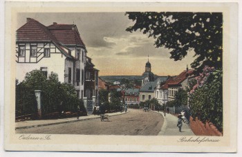 VERKAUFT !!!   AK Oederan in Sachsen Bahnhofstrasse 1925