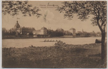 AK Hanau Kesselstadt Schloß Philippsruhe mit Ruderboot 1912