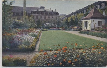 AK Foto Stuttgart Offizielle Postkarte Nr. 17 Württbg. Gartenbauaustellung Der Sonnige Garten 1924