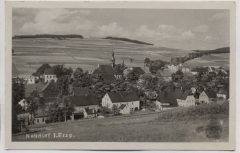 AK Foto Neudorf im Ergebirge Ortsansicht b. Sehmatal 1940