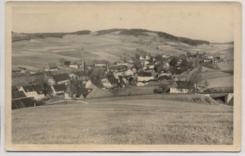 AK Foto Neudorf im Ergebirge Ortsansicht mit Essen b. Sehmatal 1940