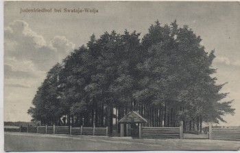 AK Judenfriedhof bei Swataja Wolja Swjataja Wolja Judaika Weißrussland Feldpost 1916 RAR