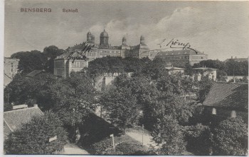 AK Bensberg Schloß mit Ortsansicht b. Bergisch Gladbach 1915