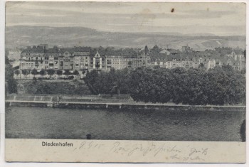 AK Diedenhofen Ortsansicht Thionville Moselle Lothringen Frankreich Feldpost 1916