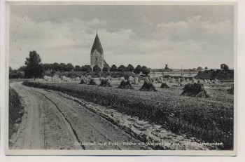 VERKAUFT !!!   AK Foto Ostseebad Insel Poel Kirche mit Wallanlagen aus dem 17. Jahrhundert 1931