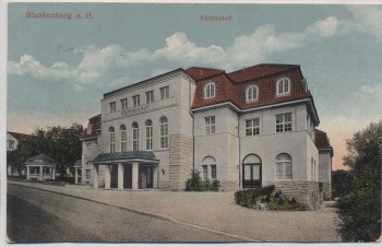 AK Blankenburg am Harz Fürstenhof Feldpost 1916