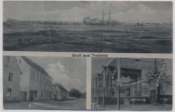 AK Gruß aus Trebnitz Ortsansicht Gasthaus b. Teuchern 1920