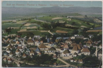 AK Gruß aus Vlasenica Pozdrav iz Vlasenice Ortsansicht Bosnien und Herzegowina Feldpost 1914