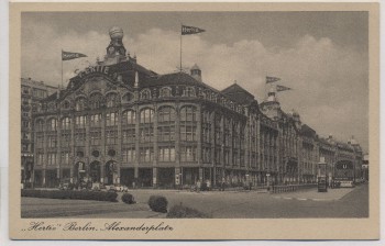 AK Berlin Kaufhaus Hertie am Alexanderplatz Sonderstempel Leistungsschau 1940