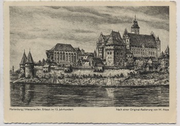 Künstler-AK Marienburg Westpreußen B. Hellingrath Malbork Polen 1940