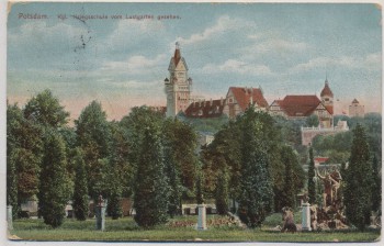 AK Potsdam Kgl. Kriegsschule vom Lustgarten gesehen 1911