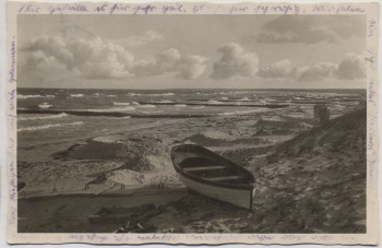 AK Foto Ostseebad Ahrenshoop Ostsee mit Boot Fischland Darß 1936