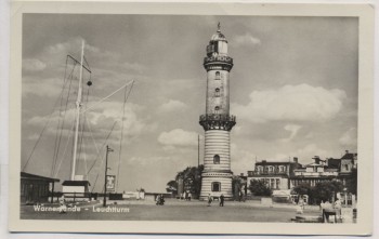 AK Foto Warnemünde Leuchtturm b. Rostock 1956