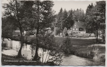 AK Foto Fichtelnaabtal mit Naabklause b. Neusorg Pullenreuth 1958