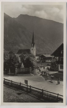 AK Foto Bayrischzell Ortsansicht mit Alm Abtrieb b. Miesbach 1940