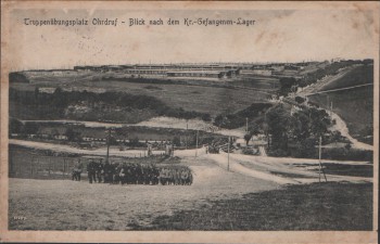 AK Ohrdruf bei Gotha Blick nach dem Kriegs-Gefangenen-Lager Kriegsgefangenenpost 1916