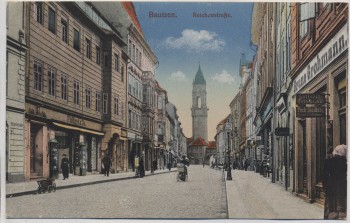 AK Bautzen Reichenstraße Menschen Kinderwagen 1917 RAR Sammlerstück