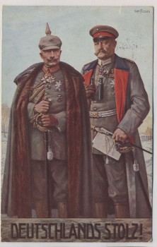 AK Deutschlands Stolz Hindenburg Kaiser Wilhelm II. Patriotika 1915