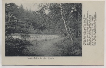 VERKAUFT !!!   AK Halle / Saale Herda-Teich in der Dölauer Heide Gedicht 1930 RAR