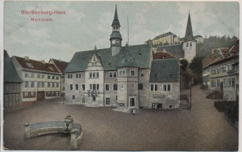 AK Blankenburg im Harz Marktplatz 1910