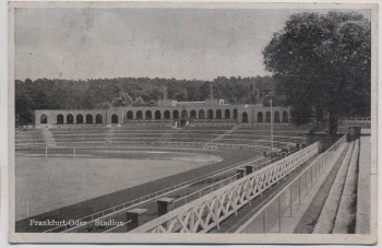 AK Frankfurt an der Oder Ostmark-Stadion Stempel Ausbildungskompanie Schroda Feldpost 1941