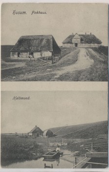 AK Husum Finkhaus und Halbmond 1907