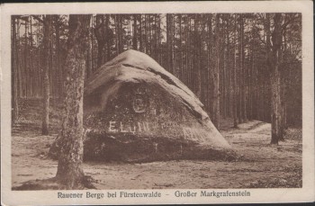 AK Rauener Berge bei Fürstenwalde Spree Großer Markgrafenstein 1920
