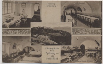 VERKAUFT !!!   AK Festung Silberberg Erholungsheim Fort Spitzberg-Jungdeutschland Stoszowice Eulengebirge Schlesien Polen Feldpost 1916 RAR