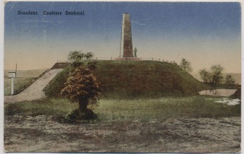 AK Graudenz Coubiere Denkmal Grudziądz Westpreußen Polen Feldpost 1916