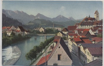 AK Füssen am Lech Blick gegen Süden 1920