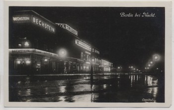 AK Foto Berlin bei Nacht Capitol Hardenbergstrasse Charlottenburg 1935