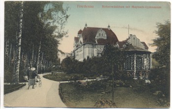 AK Friedenau Birkenwäldchen mit Maybach-Gymnasium Berlin 1911 RAR