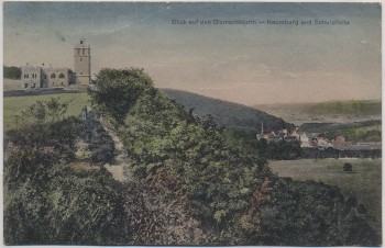 VERKAUFT !!!   AK Naumburg und Schulpforta Blick auf den Bismarckturm 1916