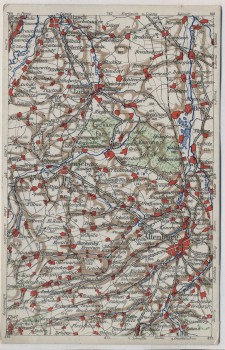 VERKAUFT !!!   AK Wona-Karte Altenburg mit Meuselwitz Regis Lucka Groitzsch 1920