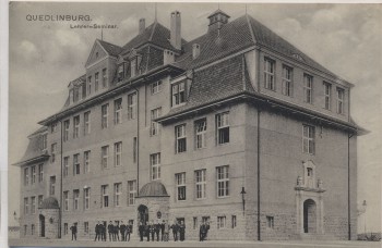 VERKAUFT !!!   AK Quedlinburg Lehrer-Seminar 1912 RAR