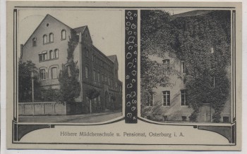 AK Osterburg Altmark Höhere Mädchenschule u. Pensionat 1909 RAR