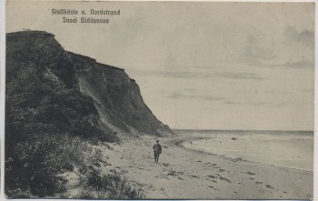 VERKAUFT !!!   AK Insel Hiddensee Steilküste am Nordstrand Wanderer 1911