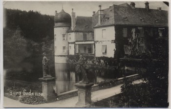 AK Foto Burg Gudenau mit Statuen b. Wachtberg Villip 1938