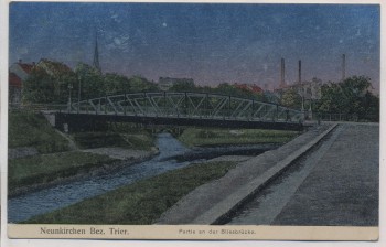 AK Neunkirchen an der Blies Partie an der Bliesbrücke Saarland 1911 RAR