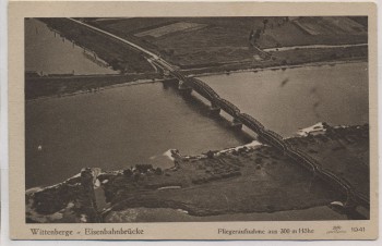 AK Wittenberge Eisenbahnbrücke Fliegeraufnahme Luftbild 1941