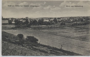 VERKAUFT !!!   AK Gruß aus Döllen bei Gumtow Ostprignitz Blick vom Mühlenberg 1910 RAR