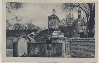 VERKAUFT !!!   AK Luckenwalde Marktturm und Johanniskirche 1940