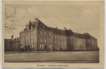 AK Stendal Knabenmittelschule 1935 RAR