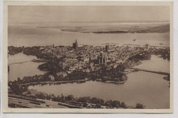 Ganzsache Stralsund Luftbild Reichswinterhilfe 1935