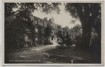 VERKAUFT !!!   AK Foto Schloss Rabensteinfeld b. Schwerin Raben Steinfeld Crivitz Schreibfehler 1930