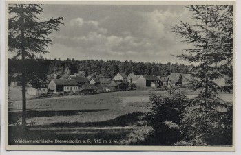 VERKAUFT !!!   AK Waldsommerfrische Brennersgrün Ortsansicht b. Lehesten (Thüringer Wald) 1934