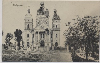 AK Radymno zerstörte Kirche 1. WK Galizien Polen 1915 RAR
