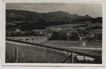 AK Foto Törwang Ortsansicht mit Brücke Strasse Samerberg 1943